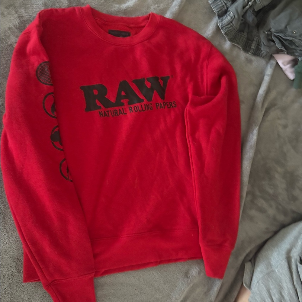 RAW Red Crewneck Men's Sweater